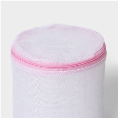 Мешок для стирки белья без диска Доляна, 15×19 см, мелкая сетка, цвет белый