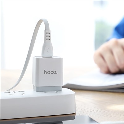 Кабель USB - micro USB Hoco X40 Noah Charging  100см 2,4A  (white)