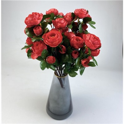 Розы красные,букет 6 веточек, декоративные цветы 35см