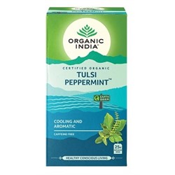 Organic India Tulsi Peppermint /Органик Индия Тулси Мята перечная Тулси, 25 Чайные пакетиков