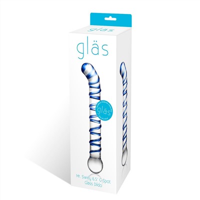 Изогнутый стеклянный фаллос G-Spot Glass Dildo - 17 см.