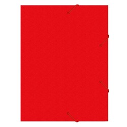 Папка-короб на резинке А4, 500мкм, Calligrata, корешок 25 мм, до 230 листов, тиснение "песок", красная
