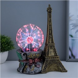 Плазменный шар "Париж" золото 15х10х24 см RISALUX