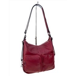 Женская сумка из натуральной кожи, цвет бордово-красный