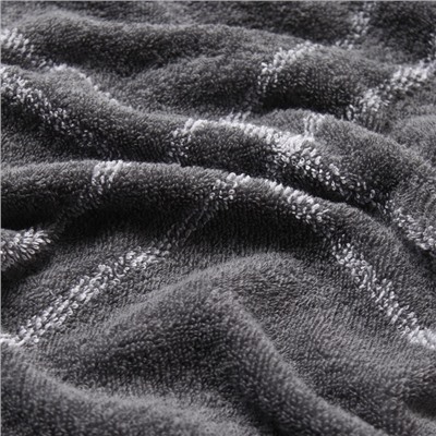 Полотенце махровое Этель "Клетка", цв. серый, 50х90 см, 100% хлопок, 420 г/м2