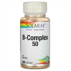 Solaray, B-Complex 50, 100 капсул с оболочкой из ингредиентов растительного происхождения