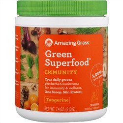 Amazing Grass, Green Superfood, Иммунитет, мандарин, 7,4 унции (210 г)