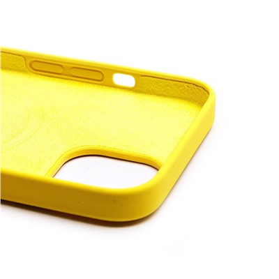 Чехол-накладка ORG Silicone Case SafeMag с анимацией для "Apple iPhone 13" (lemon zest)