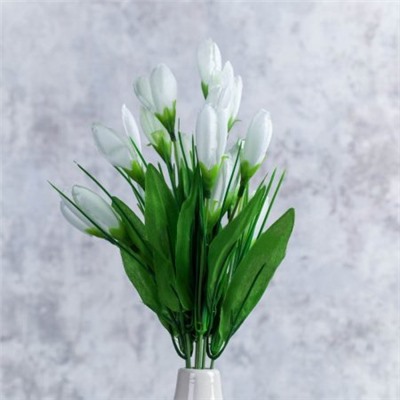 Цветок искусственный Подснежник 37 см / W1040 /уп 2/400/1200/белый