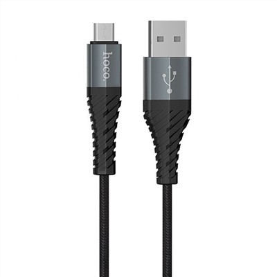 Кабель USB - micro USB Hoco X38 Cool Charging  100см 2,4A  (black)