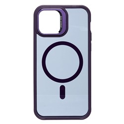 Чехол-накладка - SM026 SafeMag для "Apple iPhone 12/iPhone 12 Pro" (dark violet)