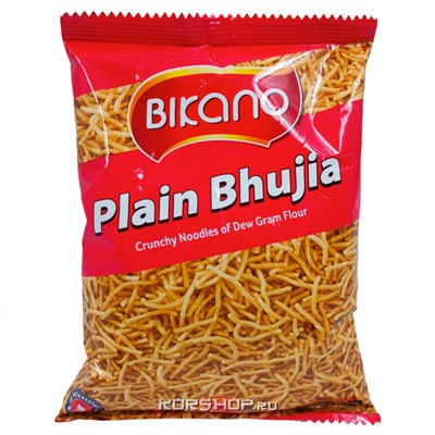 Хрустящая лапша из нутовой муки Plain Bhujiya Bikano, Индия, 200 г Акция