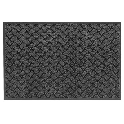 Коврик придверный влаговпитывающий «Крафт», 80×120 см, цвет серый