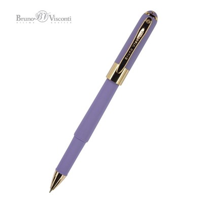 Ручка шариковая, 0.5 мм, BrunoVisconti MONACO, стержень синий, корпус Soft Touch лавандовый, в футляре