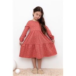 Платье для девочки Crockid КР 5770 пыльный кедр, маленькие желуди к401