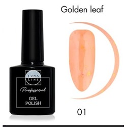 LunaLine Гель-лак для ногтей Golden Leaf тон 01 персиковый 8 мл