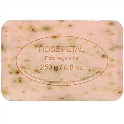 European Soaps, Pre de Provence, кусковое мыло, лепестки розы, 250 г (8,8 унций)