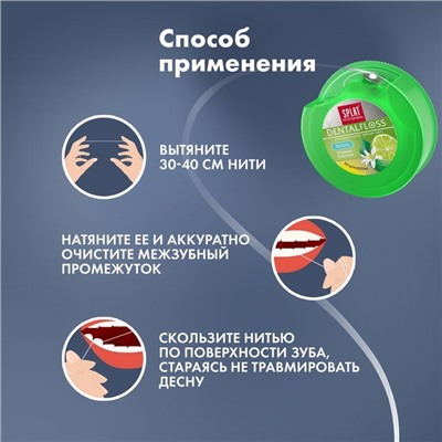 Зубная нить БЕРГАМОТ и ЛАЙМ RU-CIS(23) 30м Refill