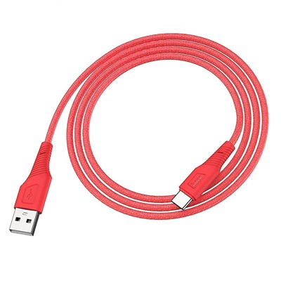 Кабель USB - Type-C Hoco X58 Airy silicone  100см 3A  (red)