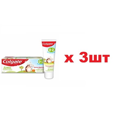 Colgate зубная паста детская 40мл Нежные фрукты от 0-2года 3шт