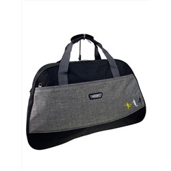 Дорожная сумка из текстиля, цвет черный с серым