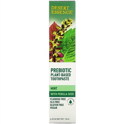 Desert Essence, Prebiotic, Plant-Based Toothpaste, Mint, 6.25 oz (176 g)