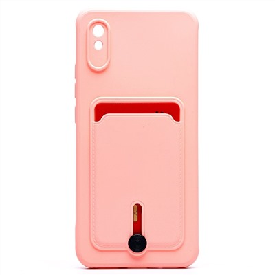 Чехол-накладка - SC304 с картхолдером для "Xiaomi Redmi 9A/Redmi 9i" (light pink)