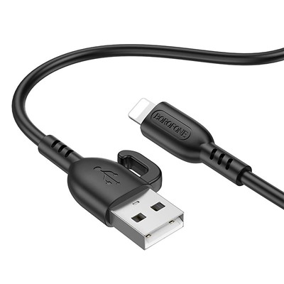 Кабель USB - Apple lightning Borofone BX91  100см 2,4A  (black)