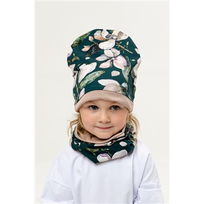Комплект шапка и шарф Орхидея Темная НАТАЛИ #875571