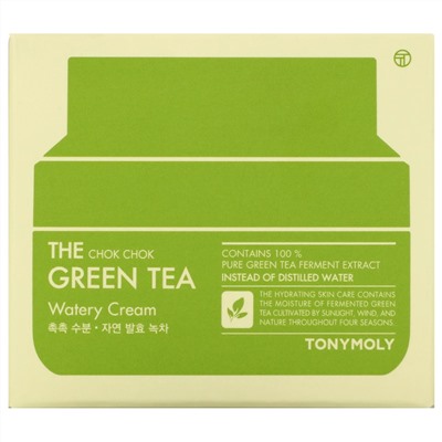 Tony Moly, The Chok Chok Green Tea, Watery Cream, 60 ml