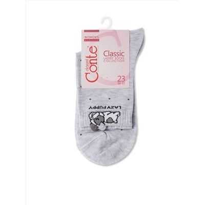 Носки женские CONTE Хлопковые носки CLASSIC с пикотом «Puppy»