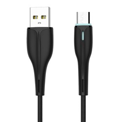 Кабель USB - micro USB SKYDOLPHIN S48V (повр.уп)  100см 3A  (black)