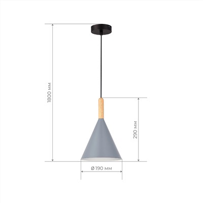 SLE1255-423-01 Светильник подвесной Черный/Серый E27 1*40W