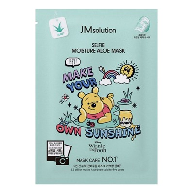 JMSolution Маска тканевая смягчающая с экстрактом алоэ / Disney Collection Selfie Moisture Aloe Mask, 30 мл