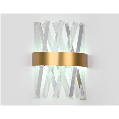Настенный светодиодный светильник с хрусталем TR5324 GD/CL золото/прозрачный 24W 285*260*124