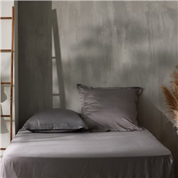 Простыня на резинке SL Home Tencel 160*200+30 см , цв. серый