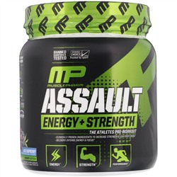 MusclePharm, Assault Energy + Strength, Pre-Workout, Blue Raspberry, 12.17 oz (345 g)