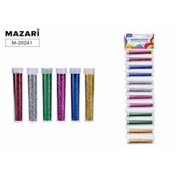 Набор блесток декоративных 12 шт 6 цв x 4,5 г, в пластиковых тубах M-20241 Mazari