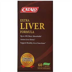 Catalo Naturals, Extra Liver Formula,для поддержки печени 60 вегетарианских капсул