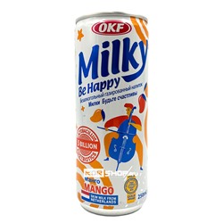 Напиток газированный безалкогольный Манго Милки Би Хэппи Milky Be Happy OKF, Корея, 250 мл