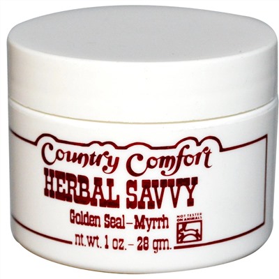 Country Comfort, Herbal Savvy, желтокорень и мирра, крем 1 унции (28 г)