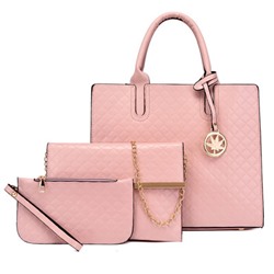 Набор сумок из 3 предметов, арт А85, цвет: розовый