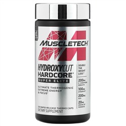 Muscletech, Hydroxycut Hardcore, Super Elite, 120 Rapid-Release Thermo Caps