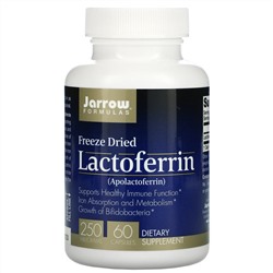 Jarrow Formulas, Lactoferrin, Freeze Dried, 250 mg, 60 Capsules