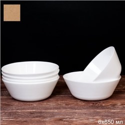 Набор суповых тарелок 6 штук 650 мл ЕВРО белый / LMLW60 (white)/уп 48/