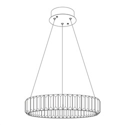 Citilux Чезаре CL338141 LED Люстра хрустальная с пультом Хром