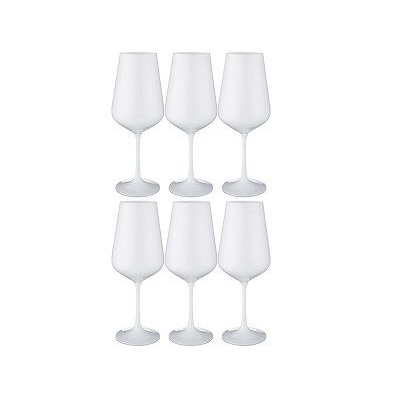 Набор бокалов для вина 450мл 6шт SANDRA SPRAYED WHITE h=24см