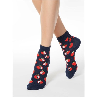 Носки женские CONTE ELEGANT  Хлопковые носки с рисунком «Фрукты» в фирменной коробке