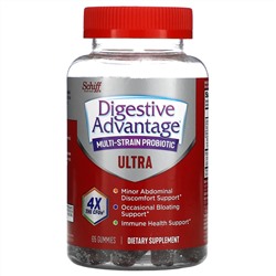 Schiff, Digestive Advantage, Multi-Strain Probiotic, Ultra, 65 Gummies