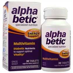 Abkit, Alpha Betic, мультивитамины, 30 таблеток